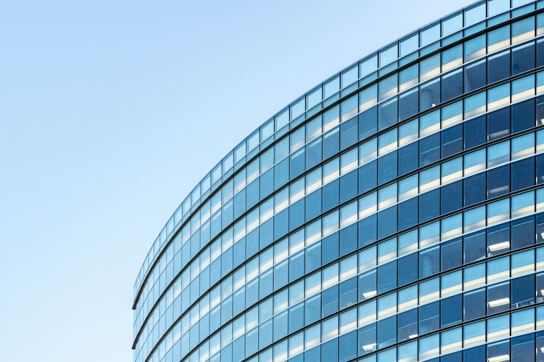 Clean commercial building exterior — premises presentation theme